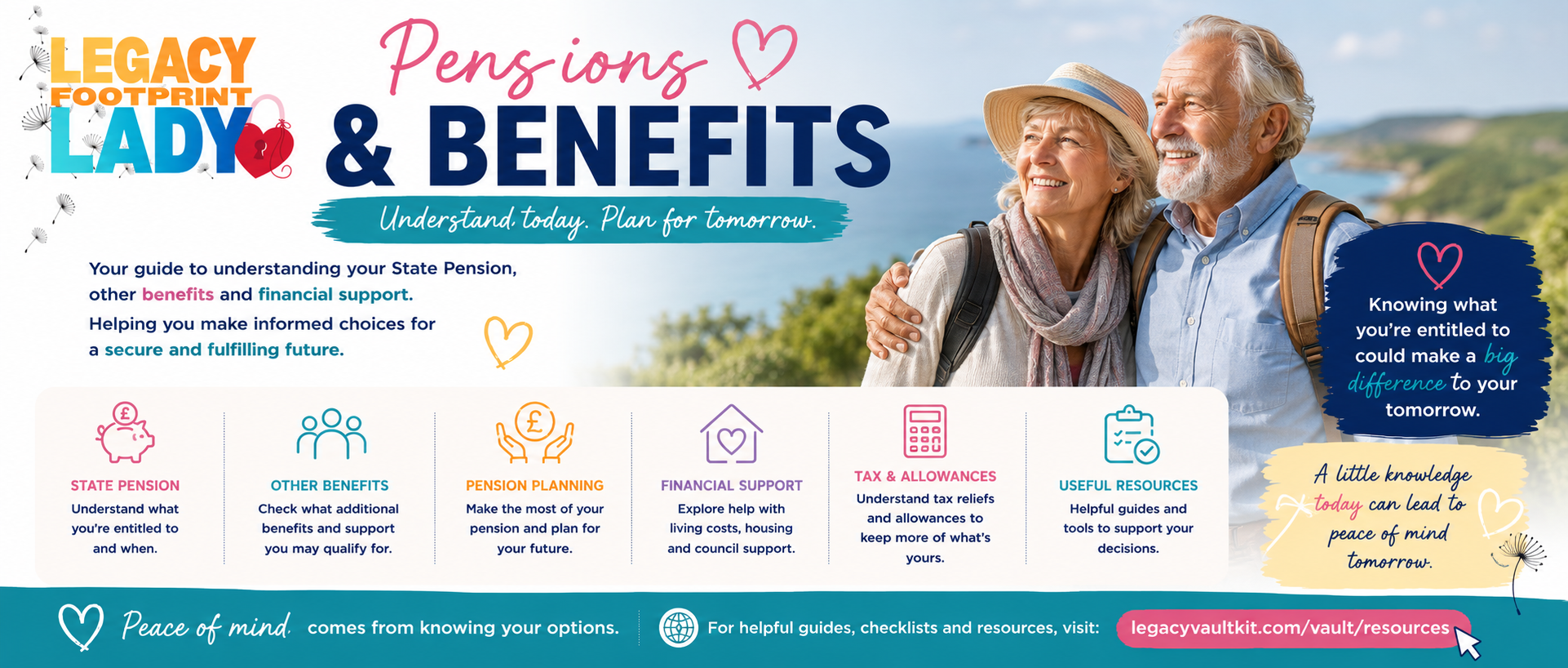 Pensions and Benefits guide — Legacy Footprint Lady